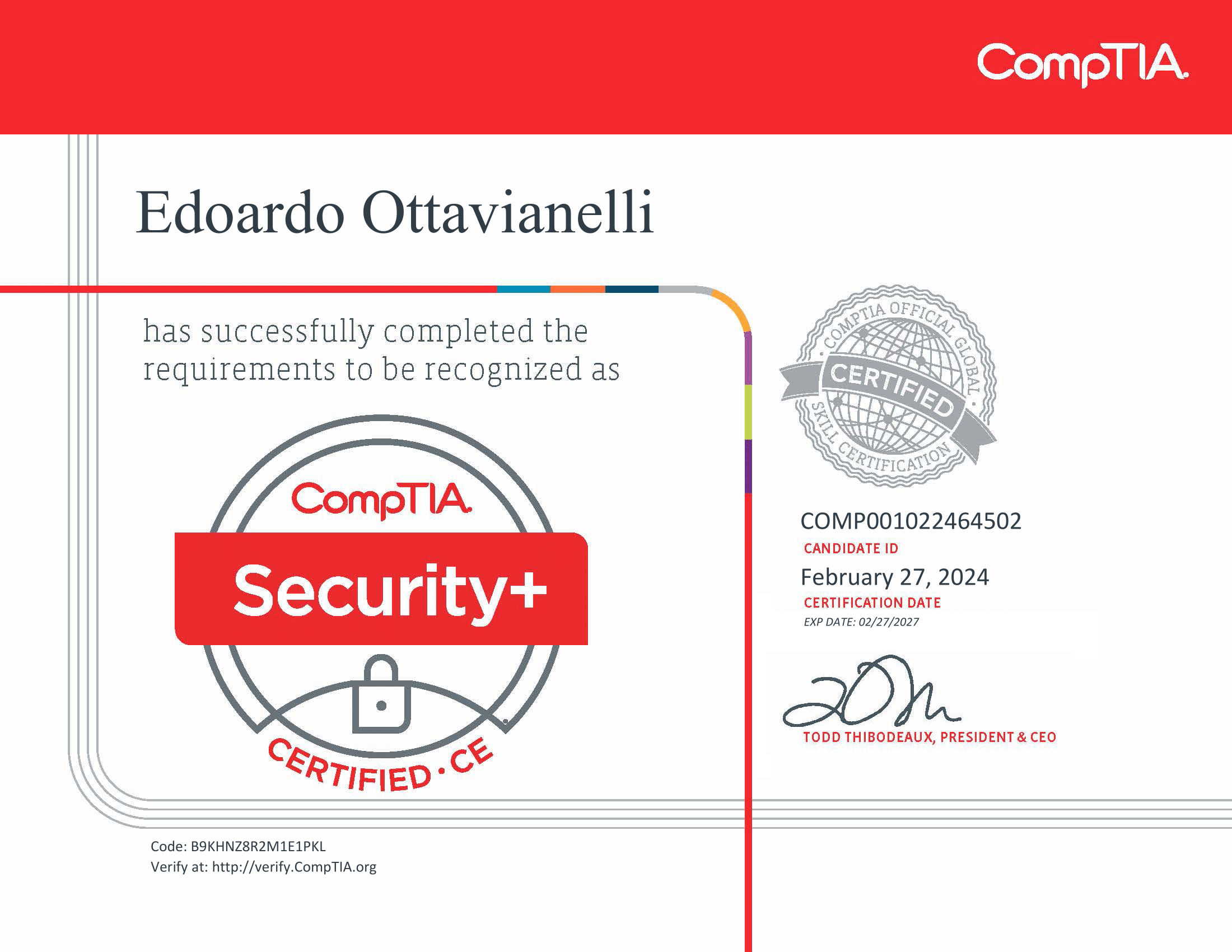 comptia security edoardottt certification